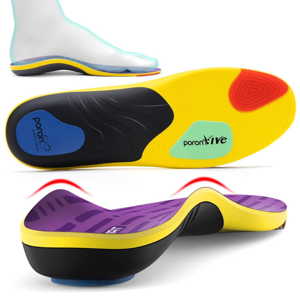 TANSTC Insoles close-up poron cushioning for superior shock absorption during workouts