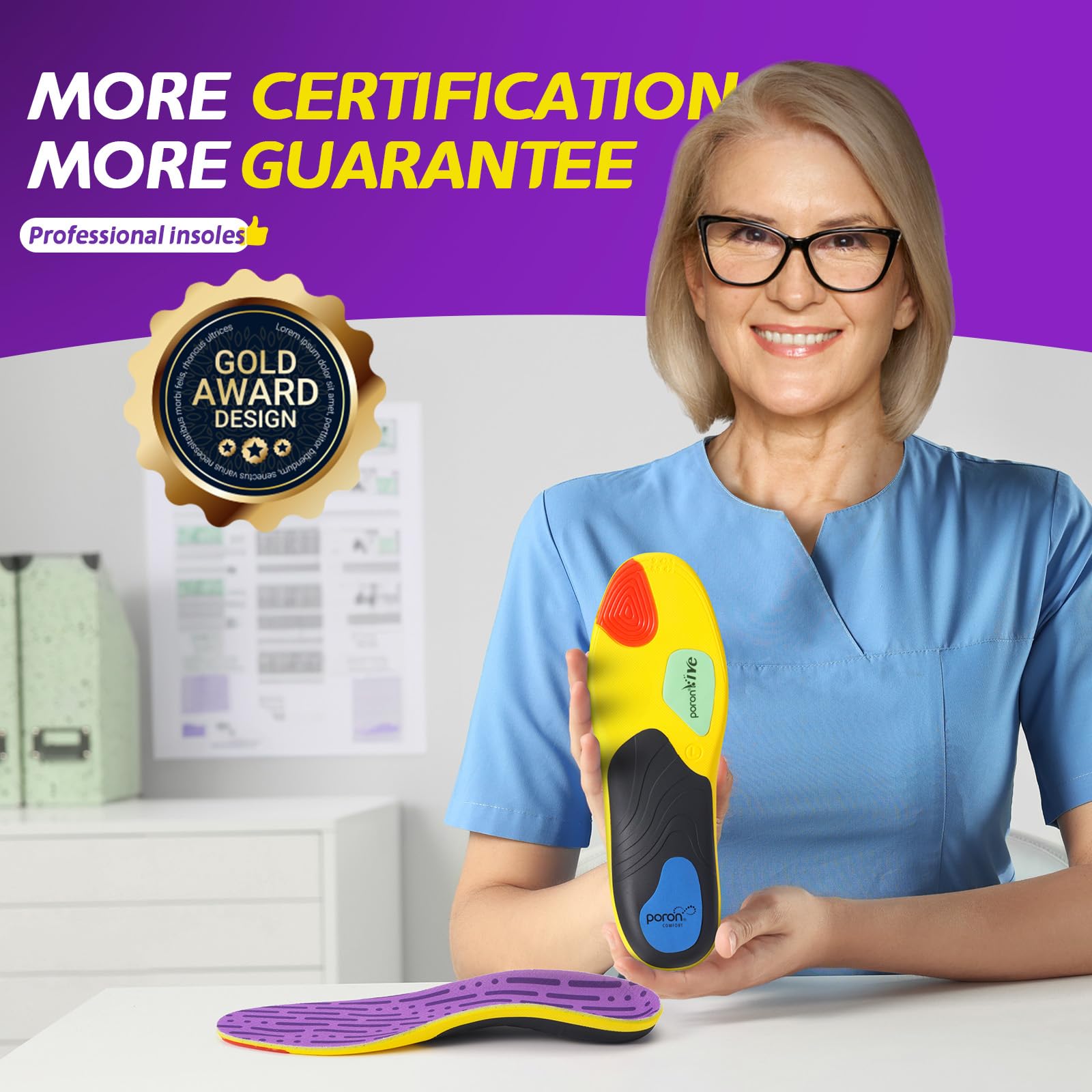 TANSTC Insoles ideal for flat feet, enhancing comfort during daily activities
