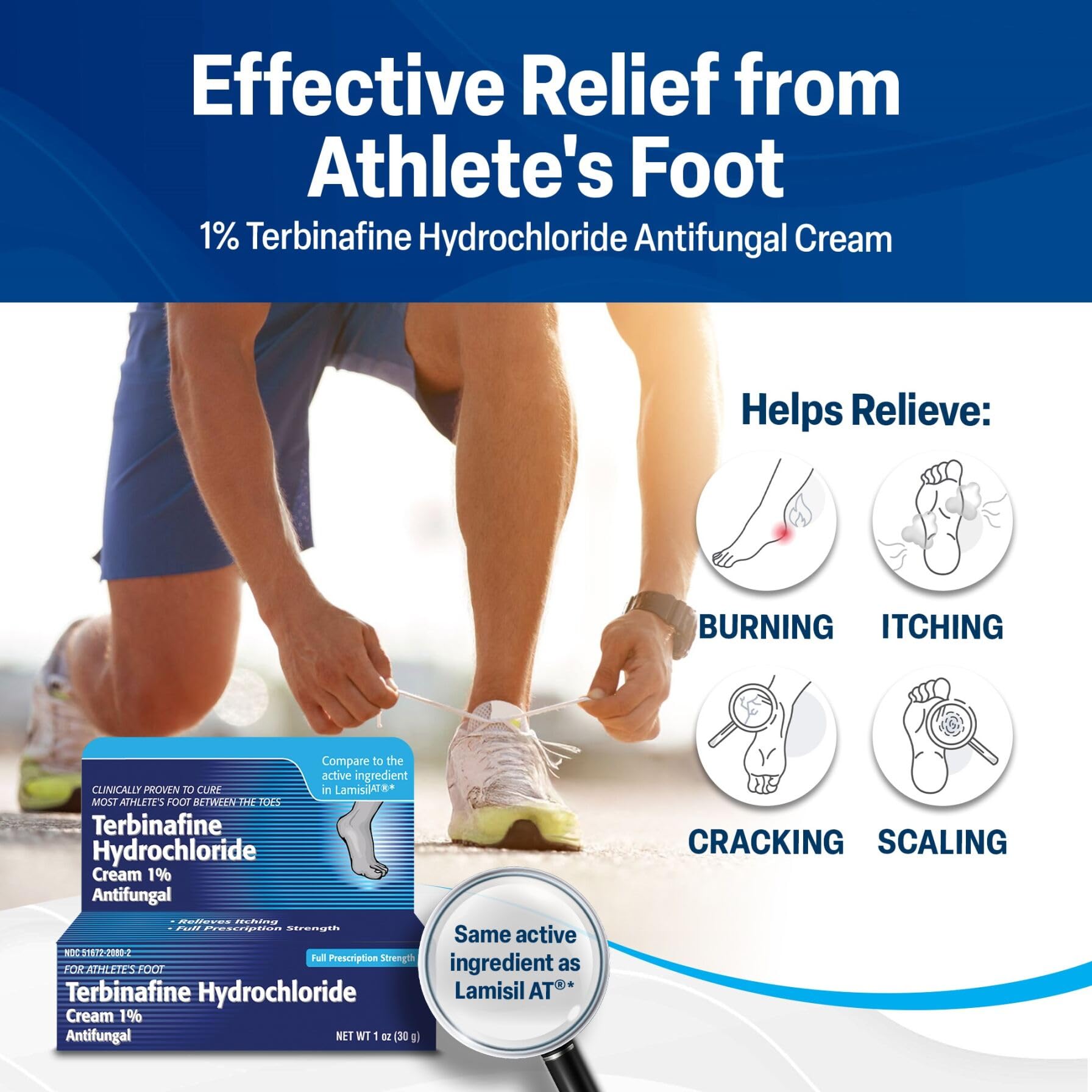 TARO Terbinafine 1% 2-pack tubes for convenient treatment on the go.