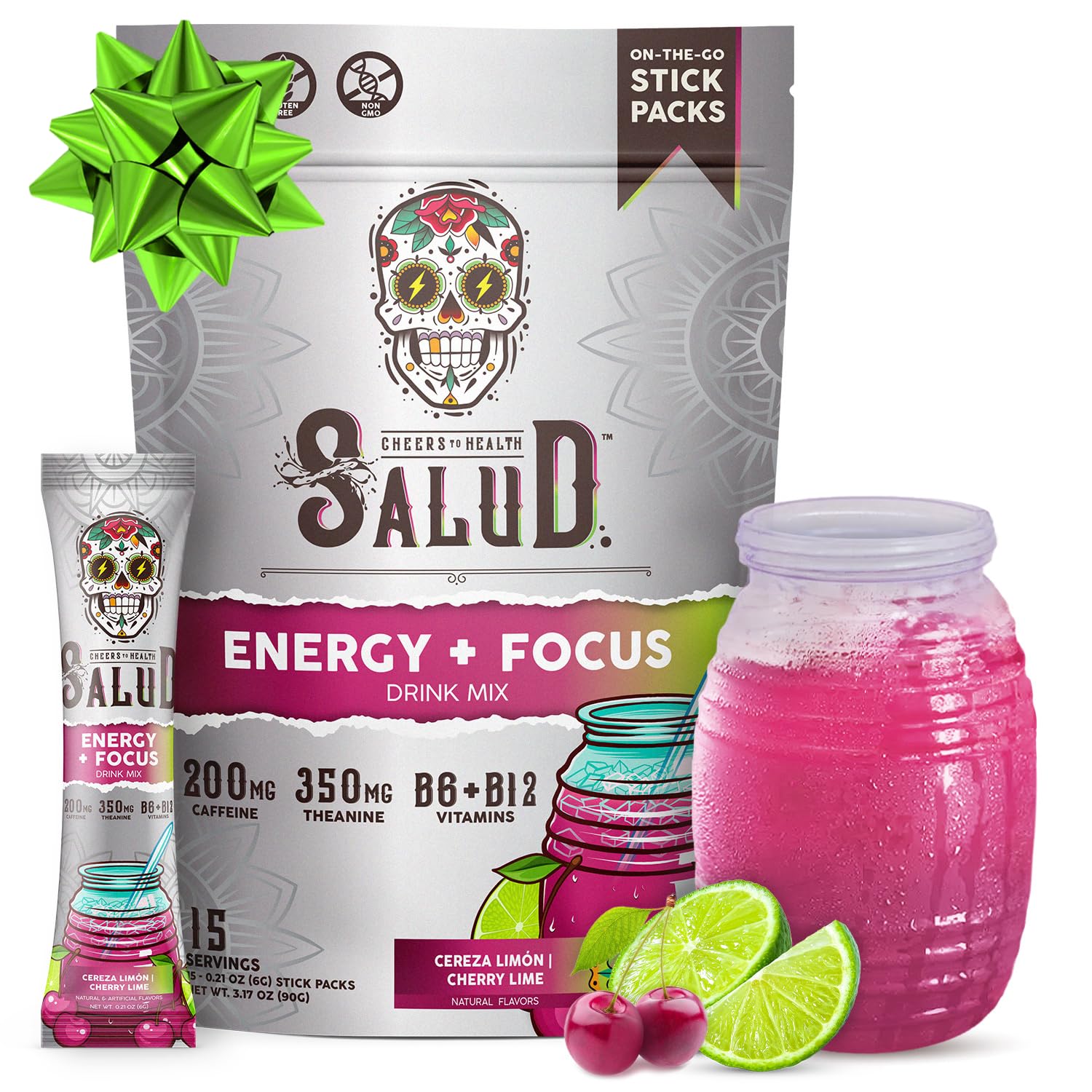 Taste Salud 2in1 energy packet for quick, on-the-go focus.