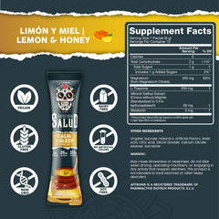 Taste Salud 2-in-1 Sleep Aid Lemon Honey stick pack ready to mix on the go.