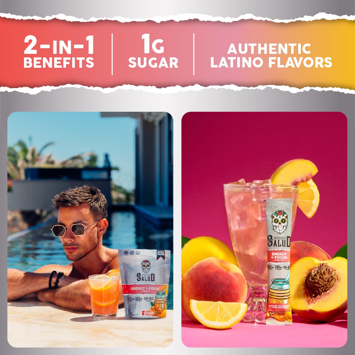 Taste Salud Salud agua fresca glass showcasing refreshing flavor with low sugar