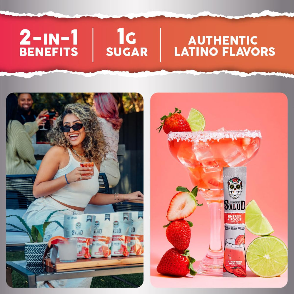 Taste Salud clean energy mixed with water for focus-friendly mornings
