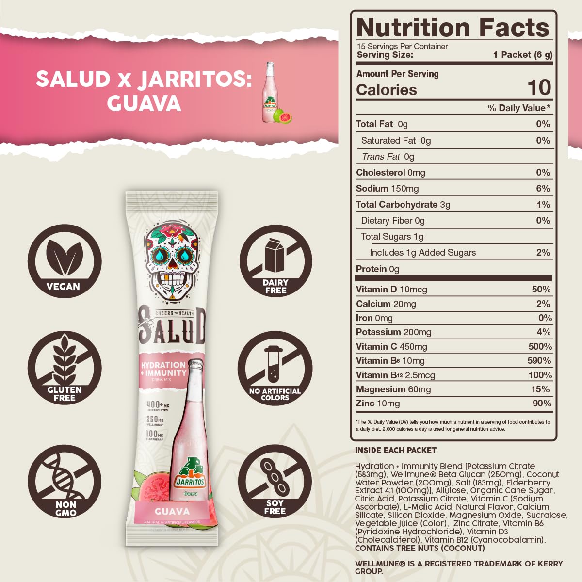 Taste Salud electrolyte blend powder scoop for precise hydration and flavor.