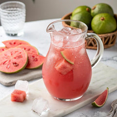 Taste Salud guava drink appearance shows a refreshing, low-sugar hydration option.