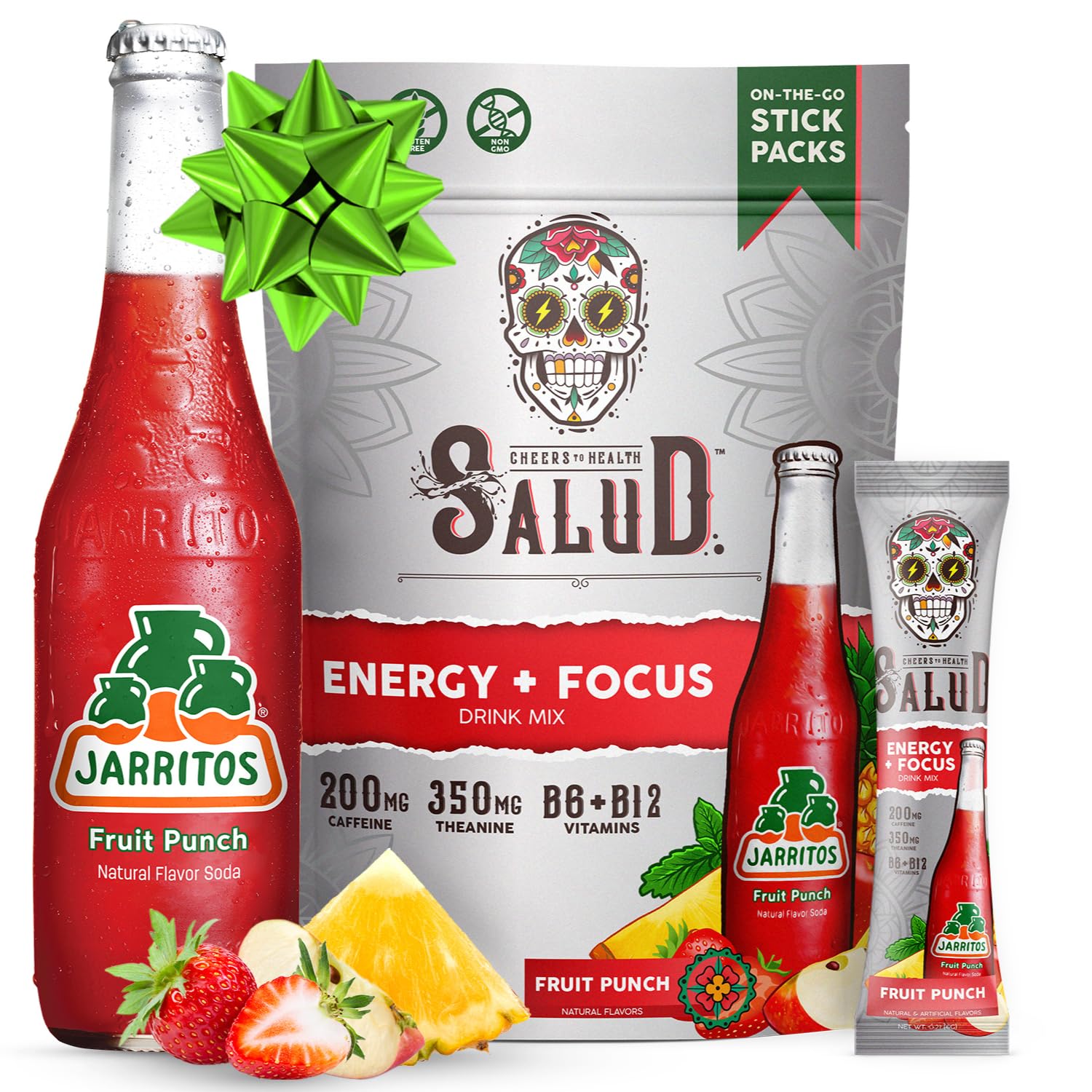 Taste Salud Jarritos 2in1 energy powder tub ideal for on-the-go energy and focus