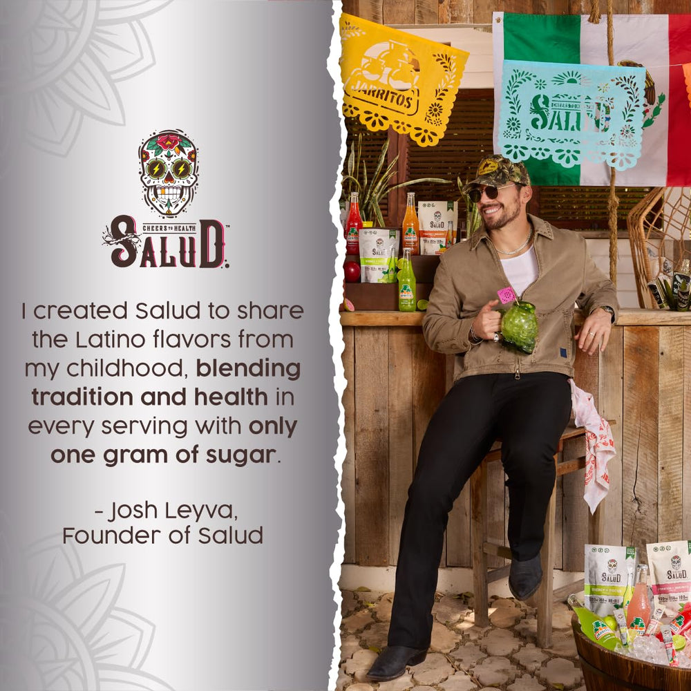 Taste Salud Jarritos glass serving demonstrates clean energy during workouts or study