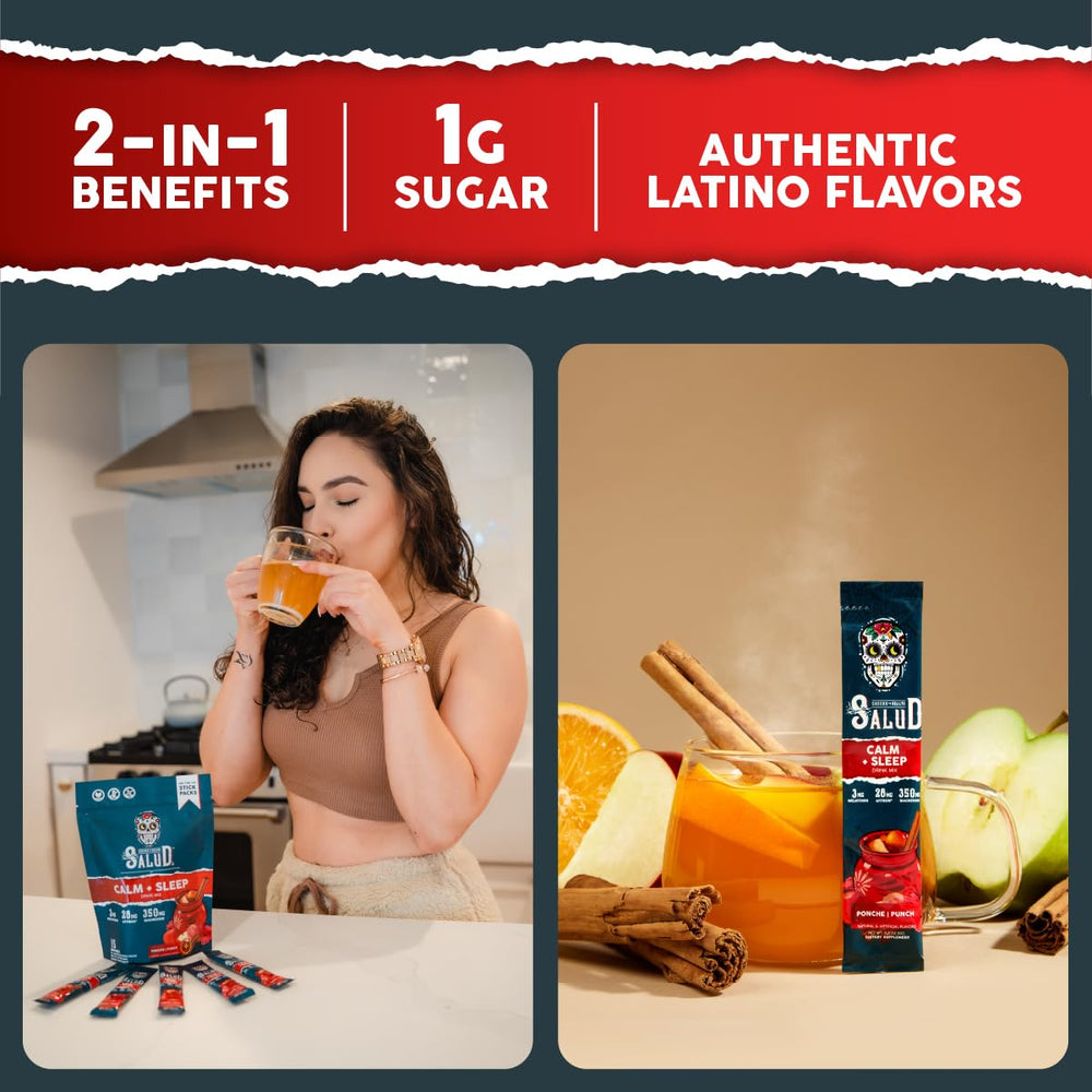Taste Salud melatonin-magnesium-l-theanine ingredients label highlights calming formula