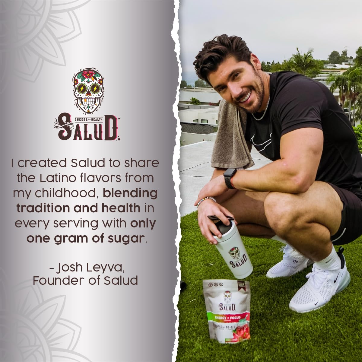 Taste Salud on-the-go stick pack for convenient hydration anywhere.