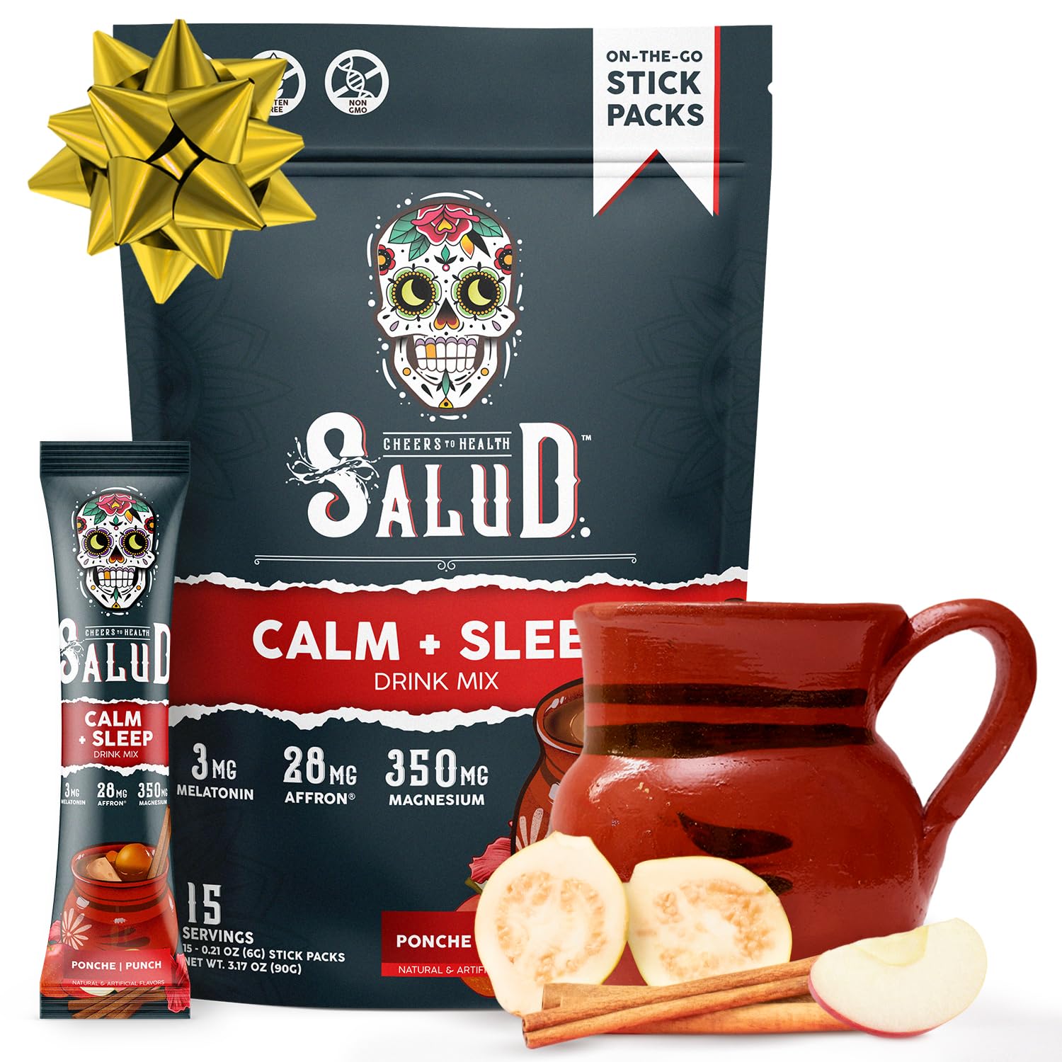 Taste Salud 2-in-1 Sleep Aid Punch glass for a calm bedtime ritual
