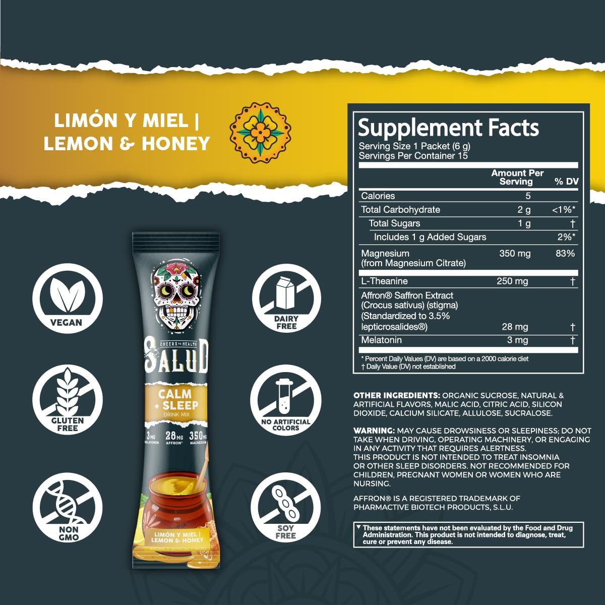 Taste Salud travel-pack with 15 servings for bedtime routines