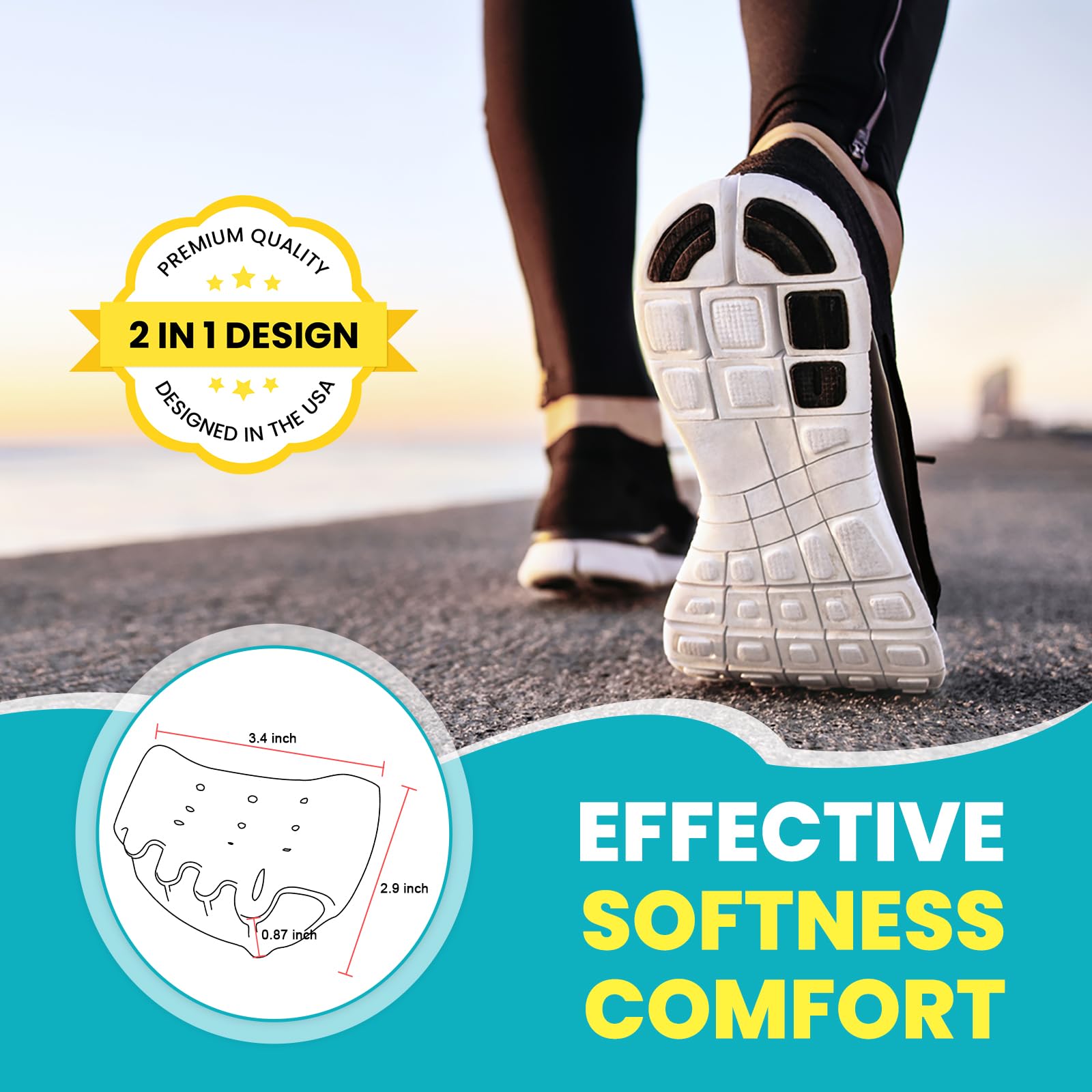 Taszoos 4-piece toe spacers pack for men and women