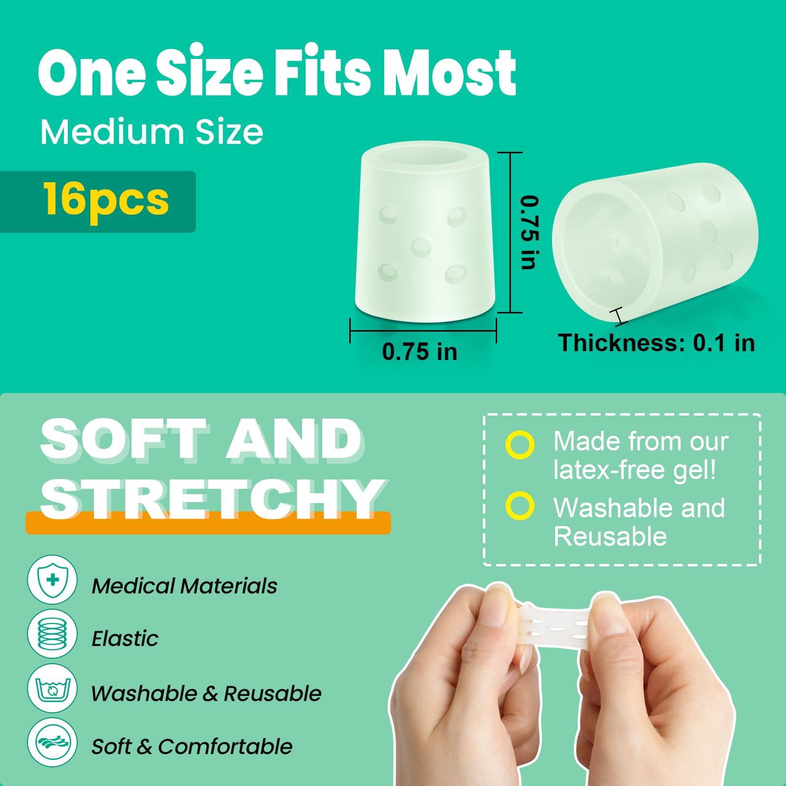 Aloe Vera toe covers by TASZOOS for women