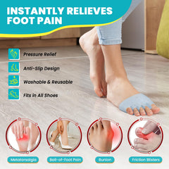 Taszoos metatarsal pad with honeycomb cushion supports the ball of the foot