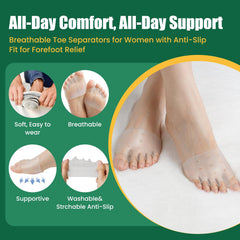 TASZOOS silicone ball-of-foot pads with ventilation for breathable wear