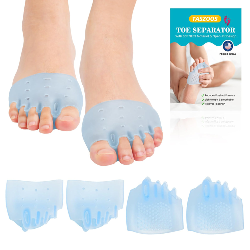 Taszoos toe separators in soft silicone realign toes for daily wear