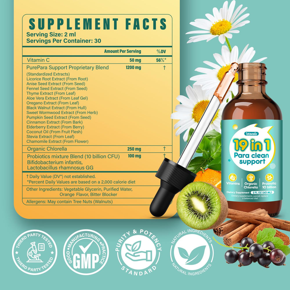Tatavonix bottle label closeup emphasizes alcohol-free formula.