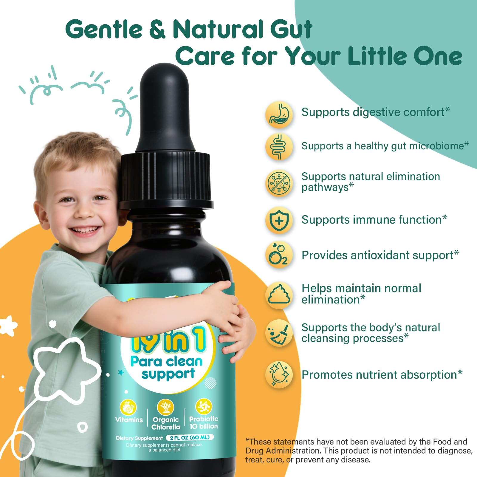 Tatavonix orange liquid drops ready for easy, kid-friendly daily wellness.