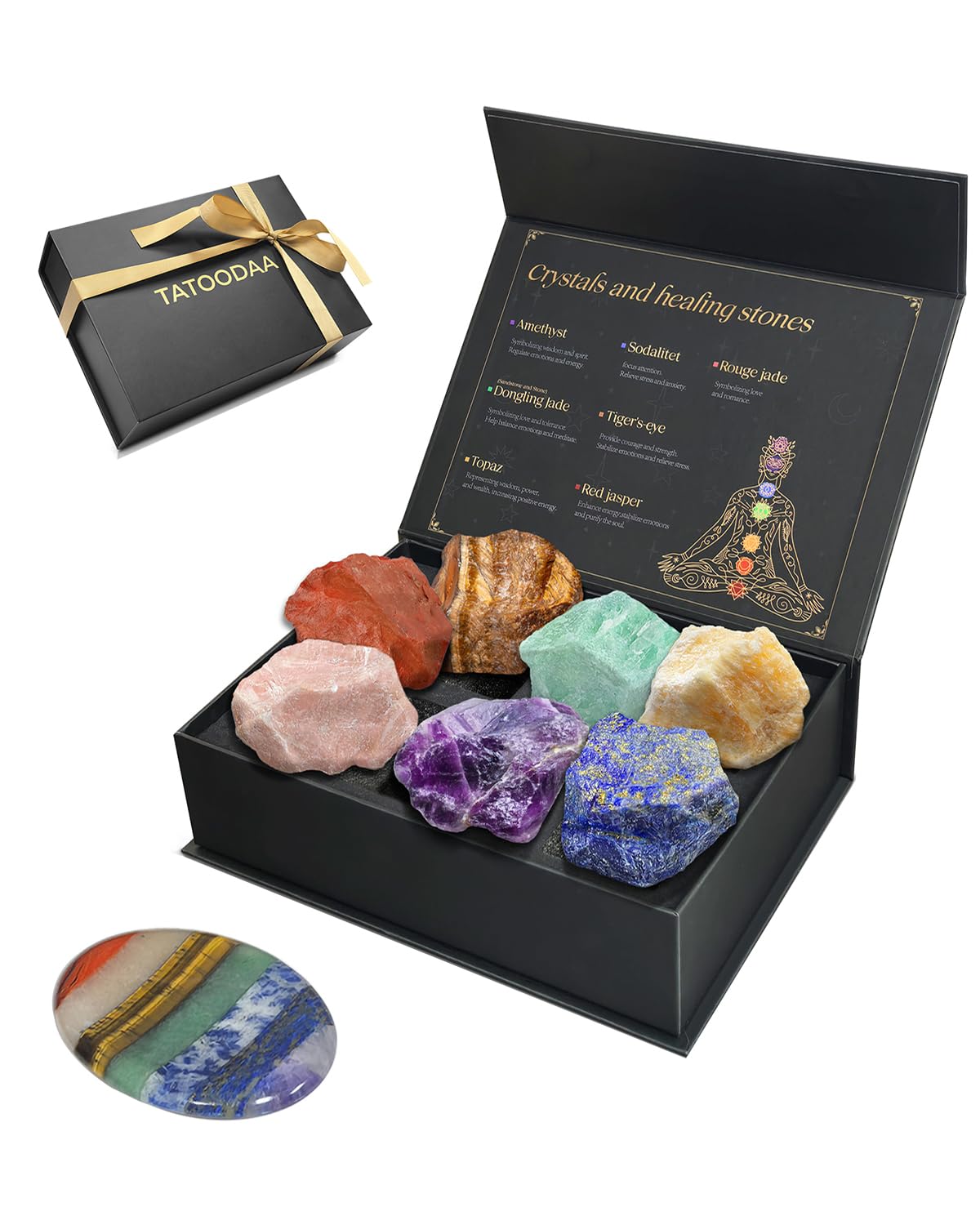 TATOODAA chakras crystals large stones for meditation and energy balance