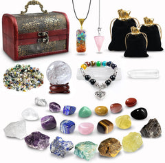 TATOODAA crystals and healing stones laid out for calm meditation and focus