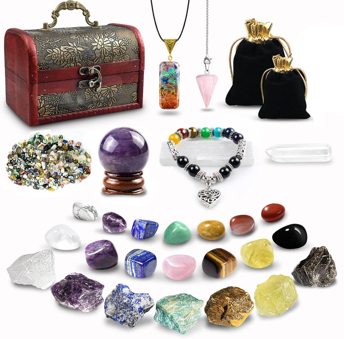 TATOODAA Crystals Healing Stones Set for meditation and mood balance