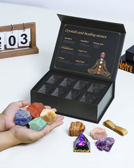 TATOODAA seven chakras colorful stones for balance and meditative energy