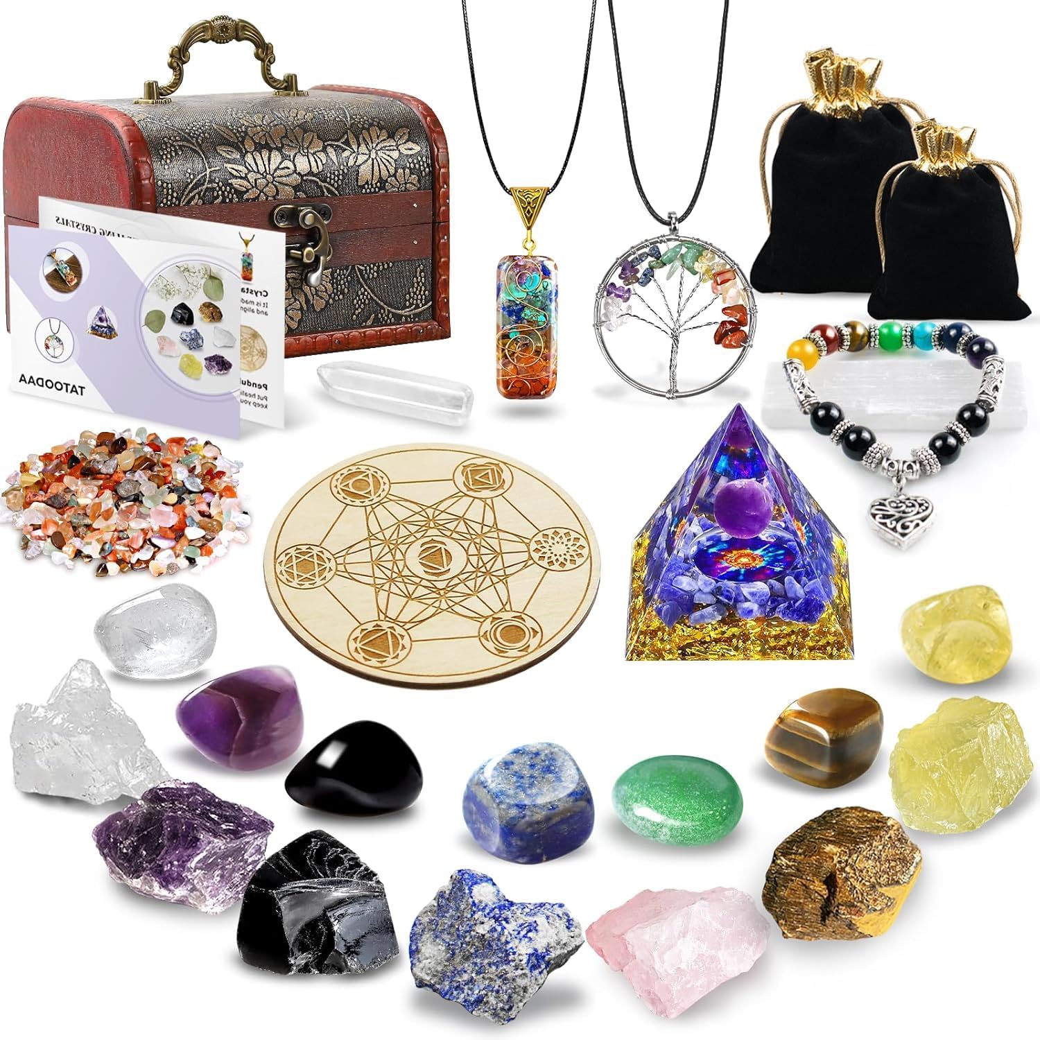 TATOODAA vintage gift box makes a thoughtful beginner crystal gift.