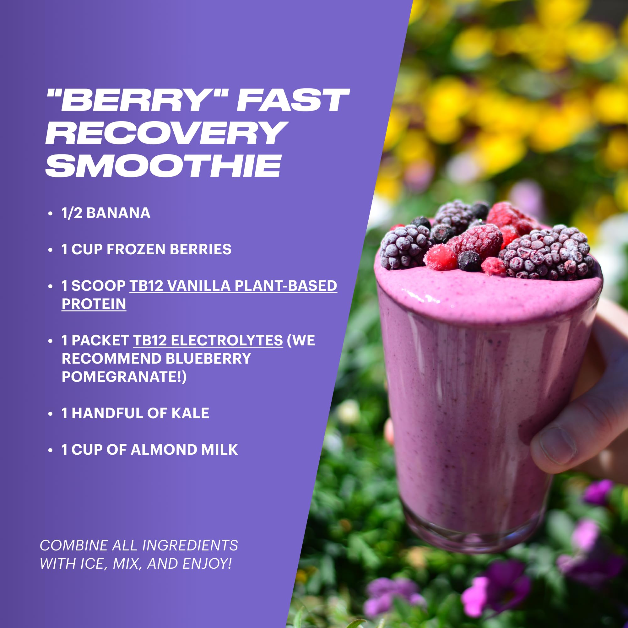 TB12 blueberry pomegranate flavor ready to sip after training