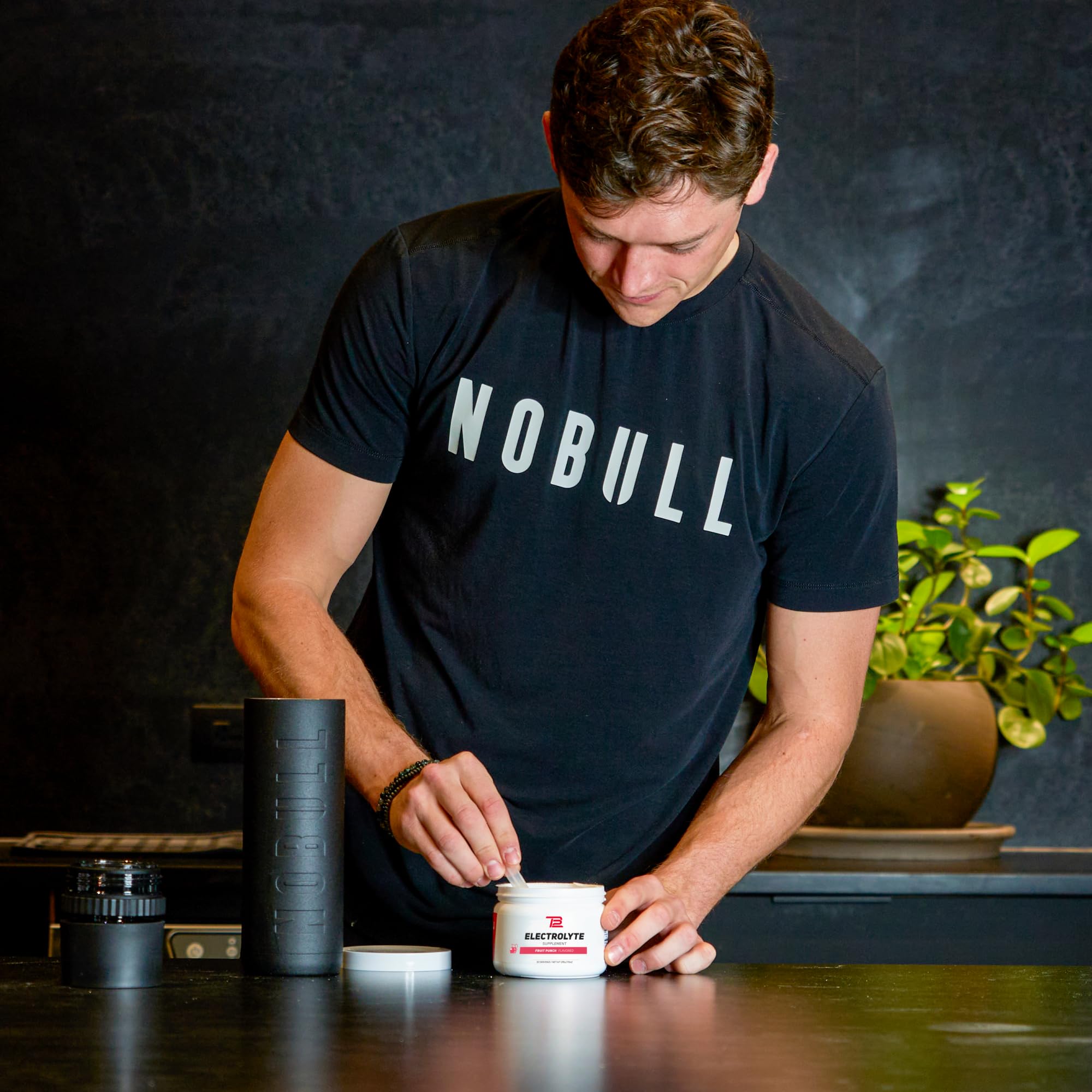 TB12 Electrolyte Powder Fruit Punch scoop included for convenient daily servings