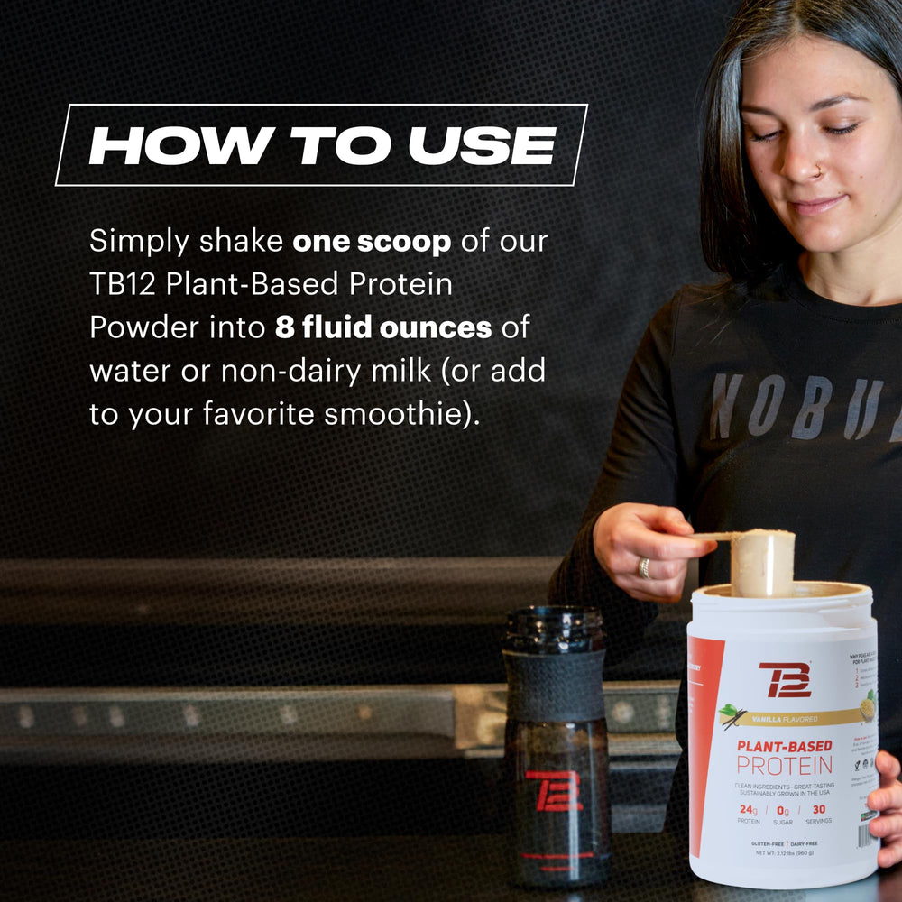 TB12 vanilla protein powder mixes smoothly without clumps.
