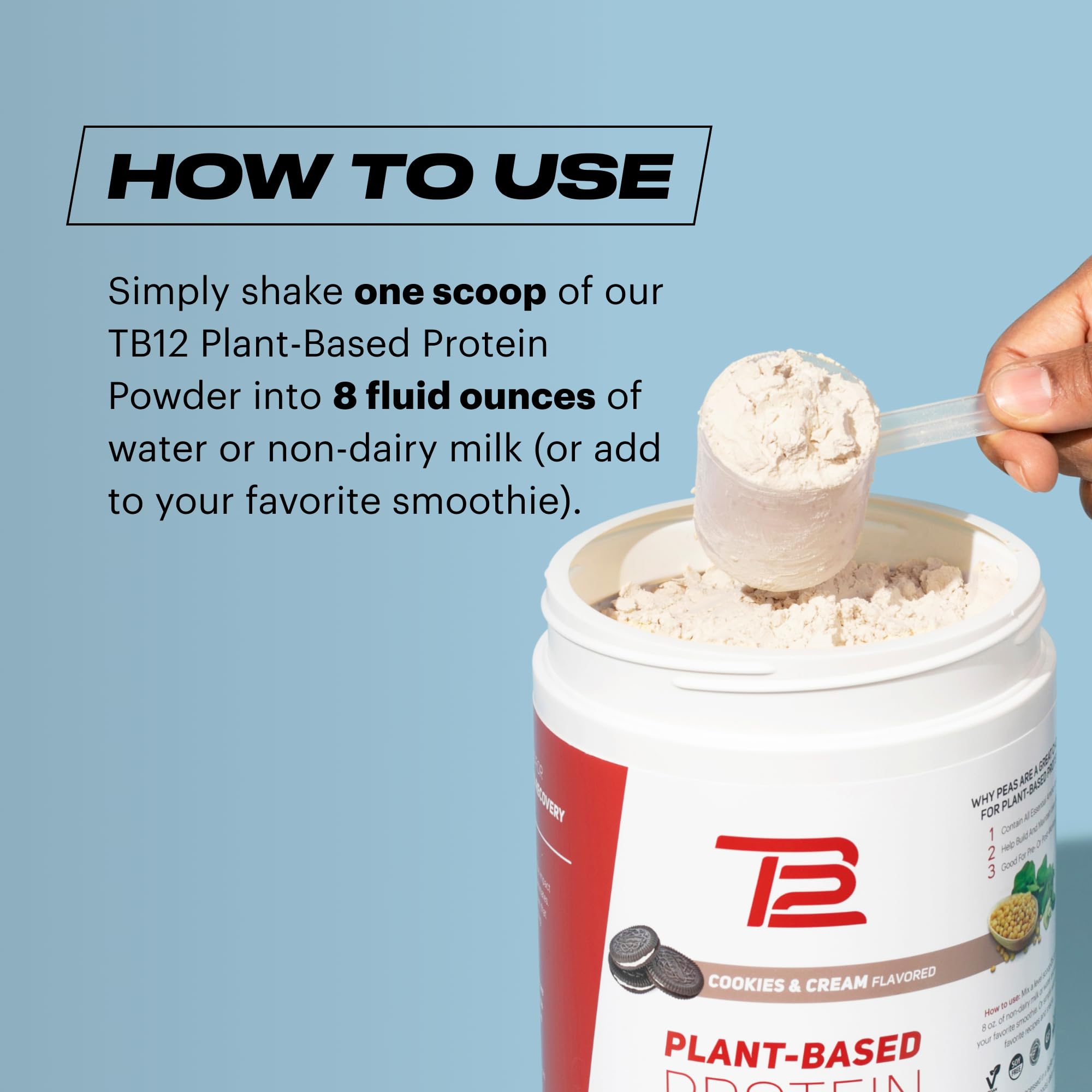 TB12 cookies and cream protein shake setup for on-the-go fueling