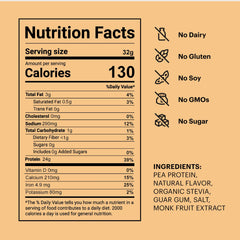 TB12 pea protein scoop showing 24g of protein per serving