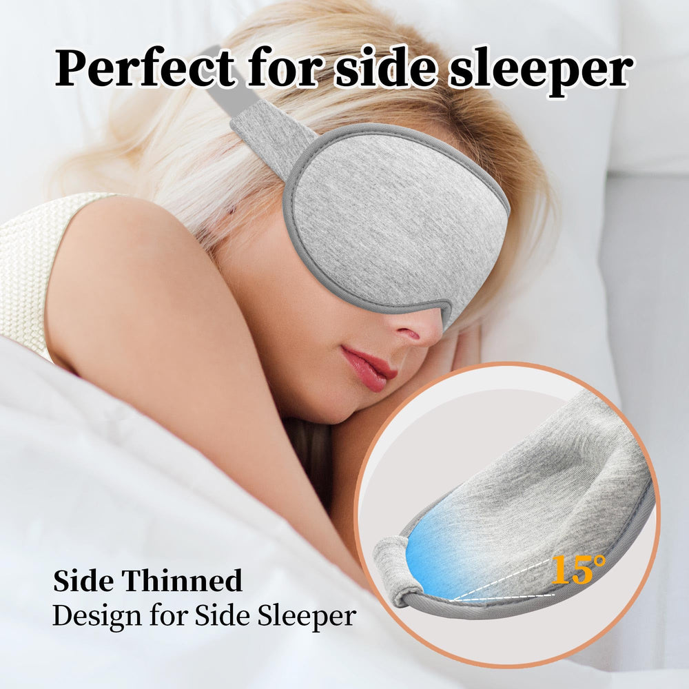 TBSMDSSSDM 2-pack sleep masks in black and gray