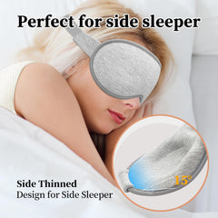 TBSMDSSSDM 2-pack sleep masks in black and gray