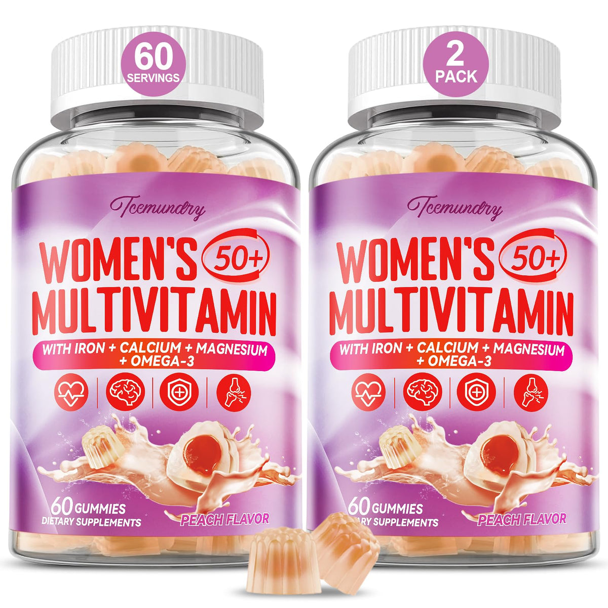 Tcemundry Women 50+ multivitamin bottle supports daily energy and balanced nutrition