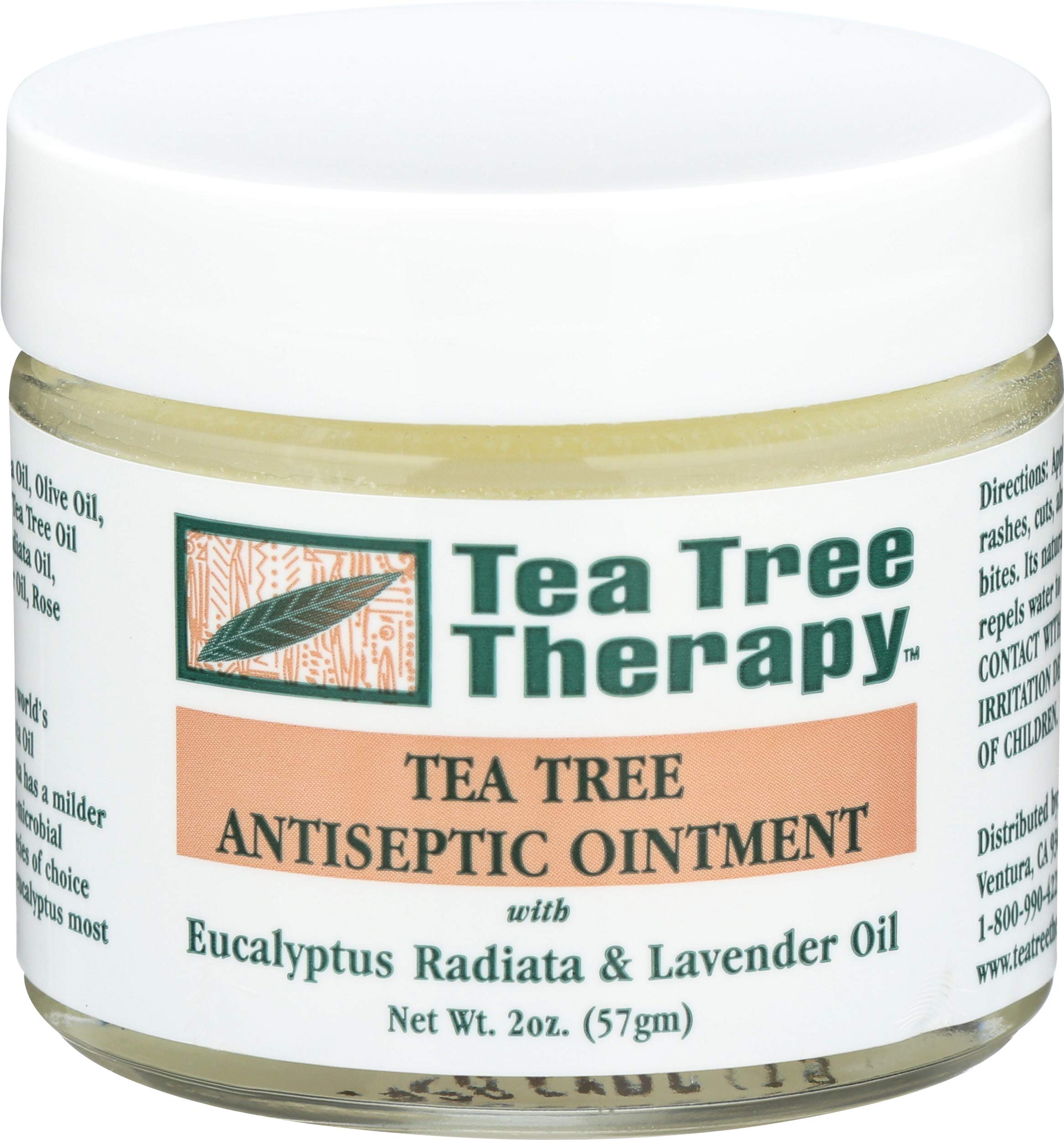 Tea Tree Therapy antiseptic ointment bottle close-up highlighting natural skin support