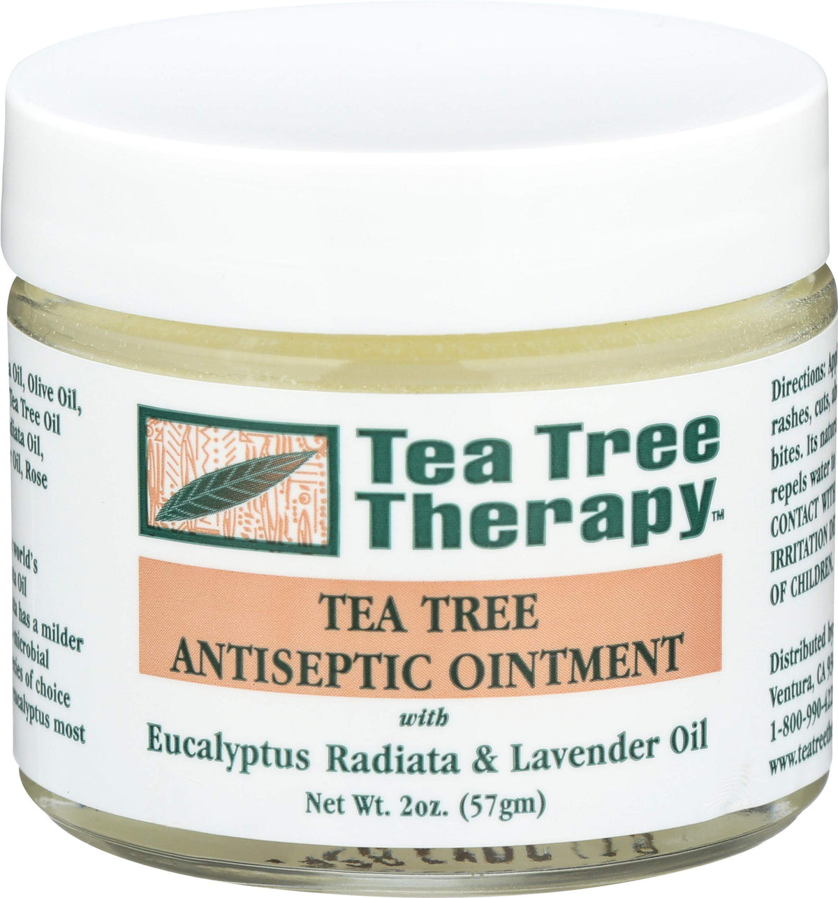 Tea Tree Therapy antiseptic ointment bottle close-up highlighting natural skin support