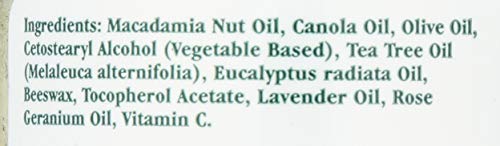 Tea Tree Therapy 2oz bottle with label detail emphasizing USA-made quality