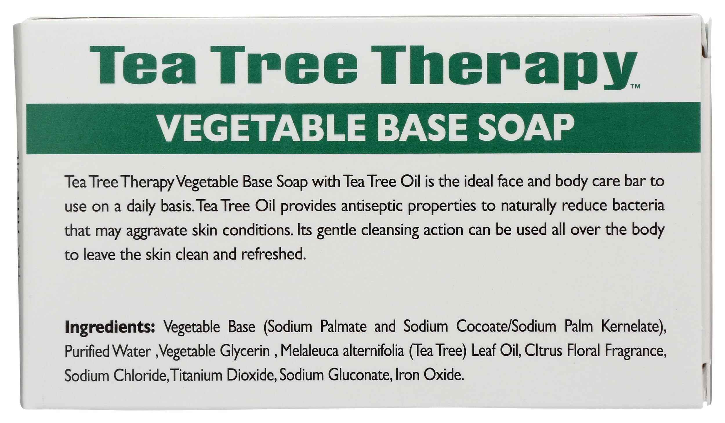 Tea Tree Therapy soap foamy lather for gentle cleansing.