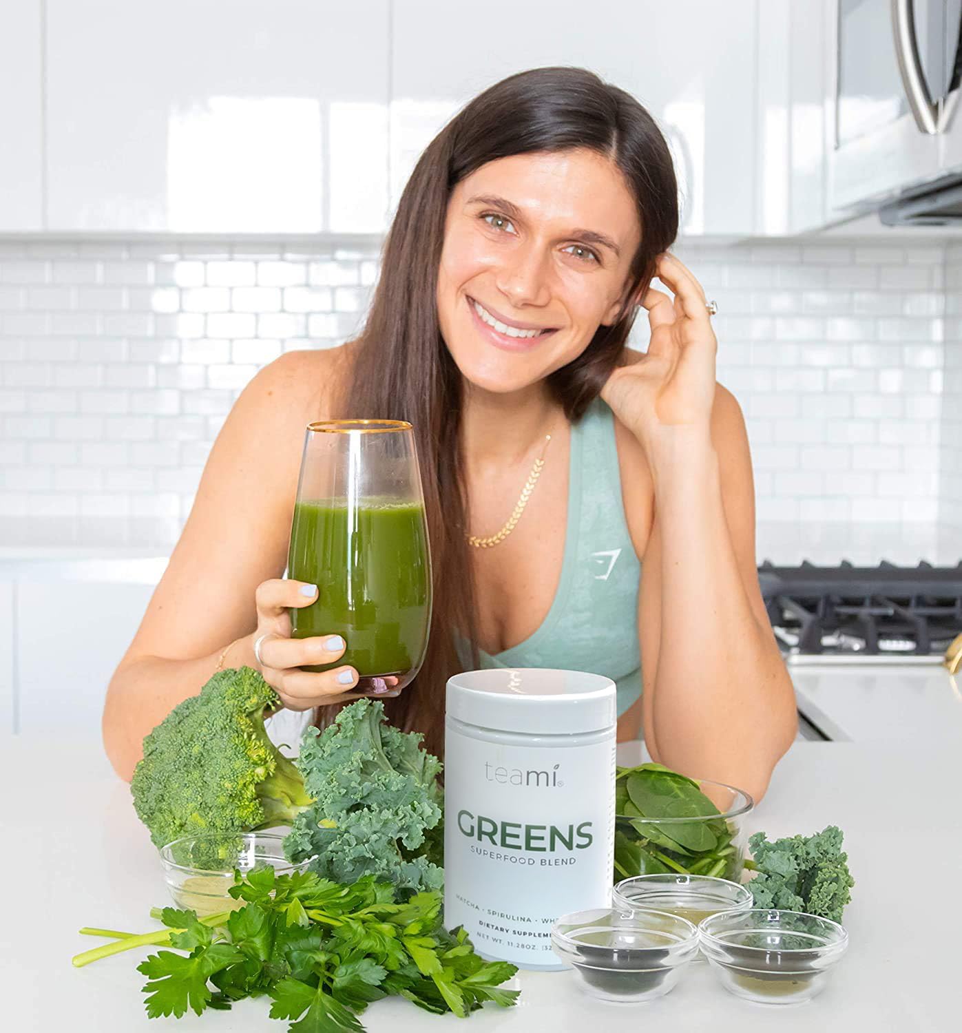 Teami Organic Super Greens non-GMO label communicates commitment to quality