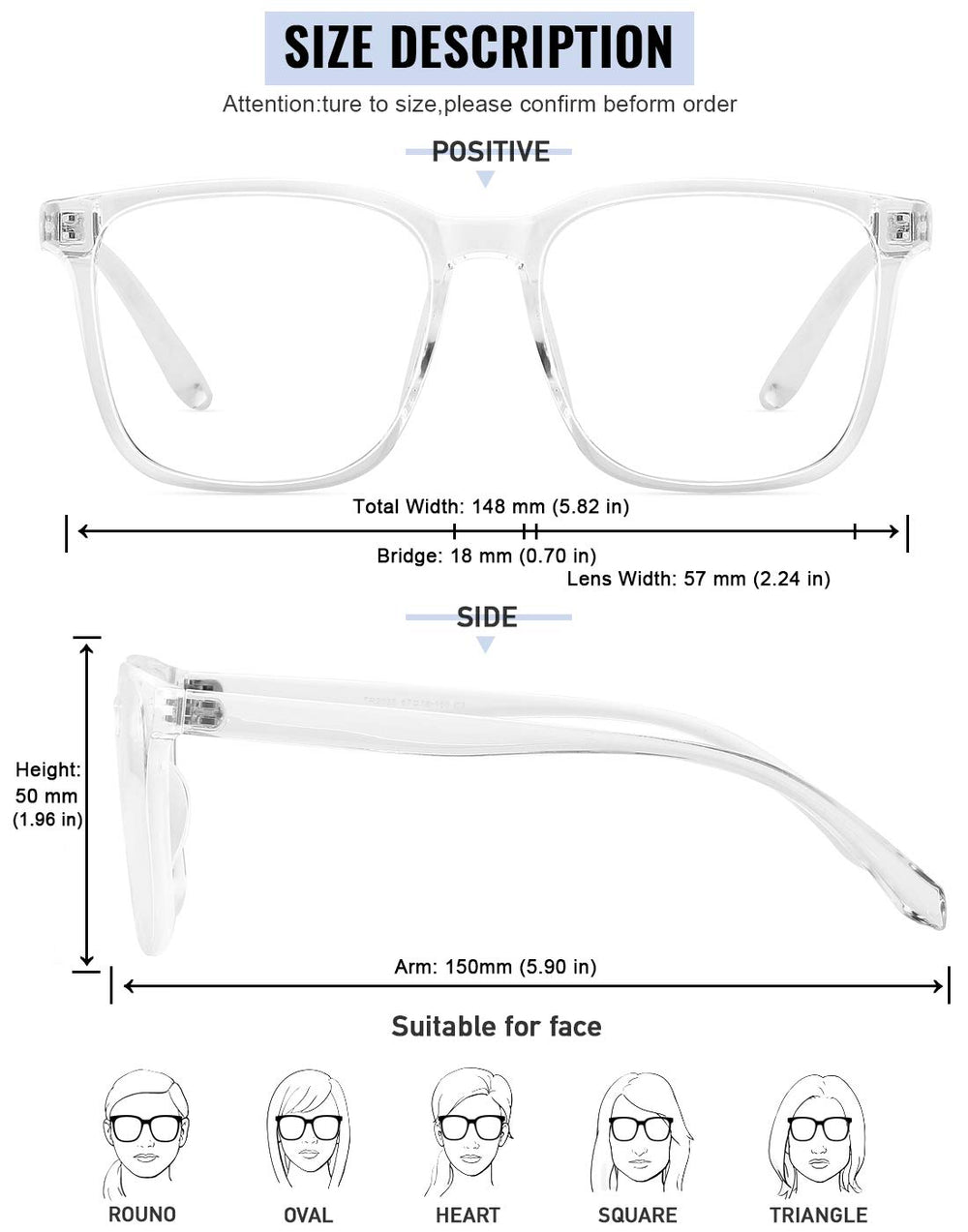 TEAPLMTT polycarbonate clear lenses for true color and sharp view