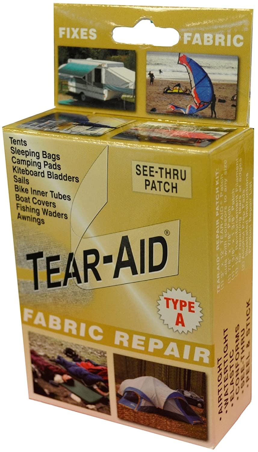 TEAR-AID D-KIT-A01-100 large patch cut to size for flexible fabric repairs.
