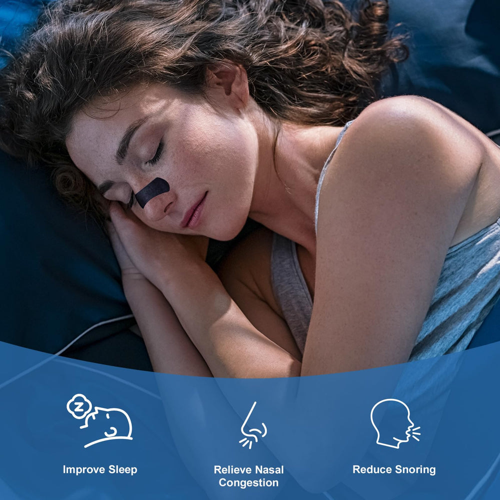 TeasBank wide-design nasal strip provides extra lift for open airways.