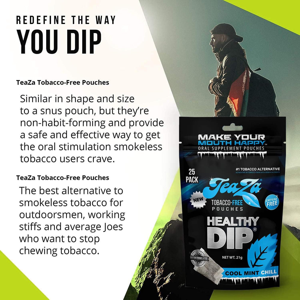 TeaZa Energy Pouches support a tobacco-free journey with flavor.