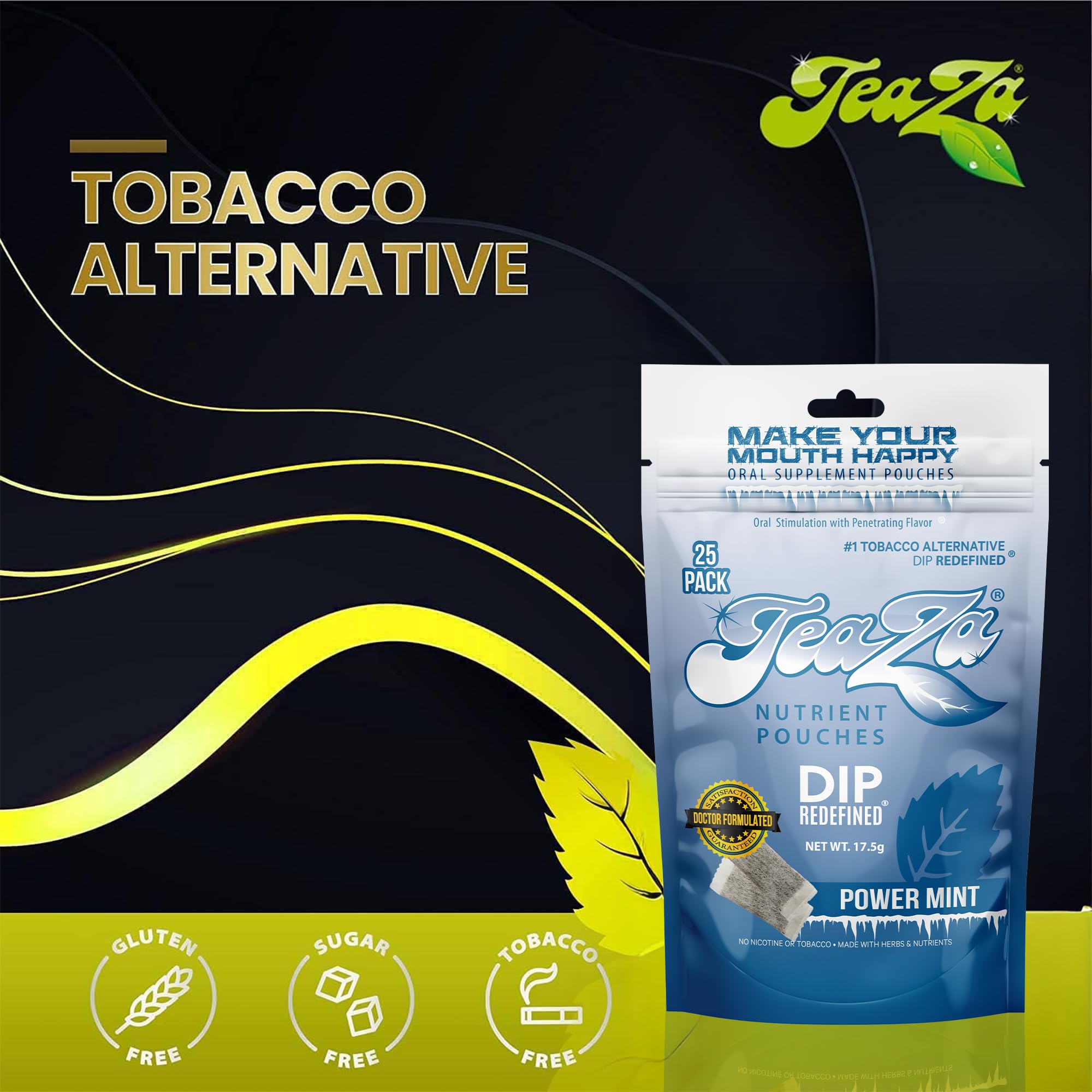 TeaZa Energy pack top view emphasizing travel-friendly design.