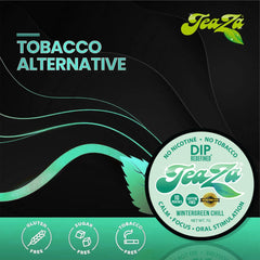 TeaZa Energy Pouches Wintergreen Chill, aroma refrescante que revitaliza.