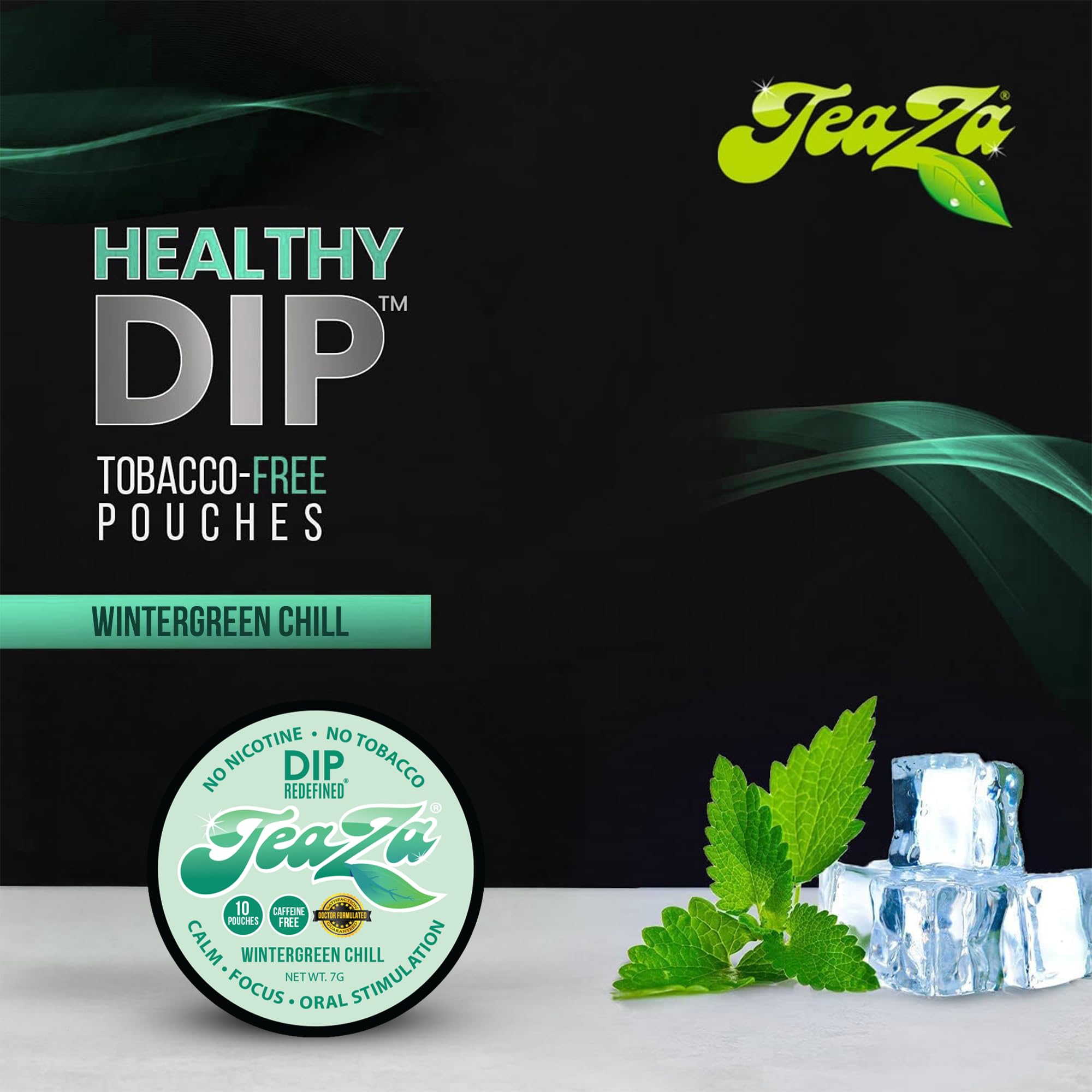 TeaZa Wintergreen Chill, uso diario para un impulso suave.