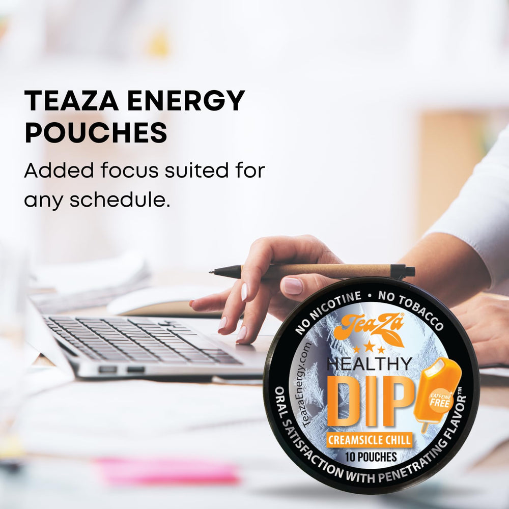 TeaZa Energy Pouches are ideal outdoors and discreet for on-the-go.