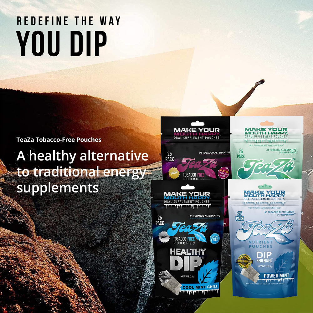 TeaZa Herbal Energy Pouch Spicy Cinnamon, warm spice note with steady energy.