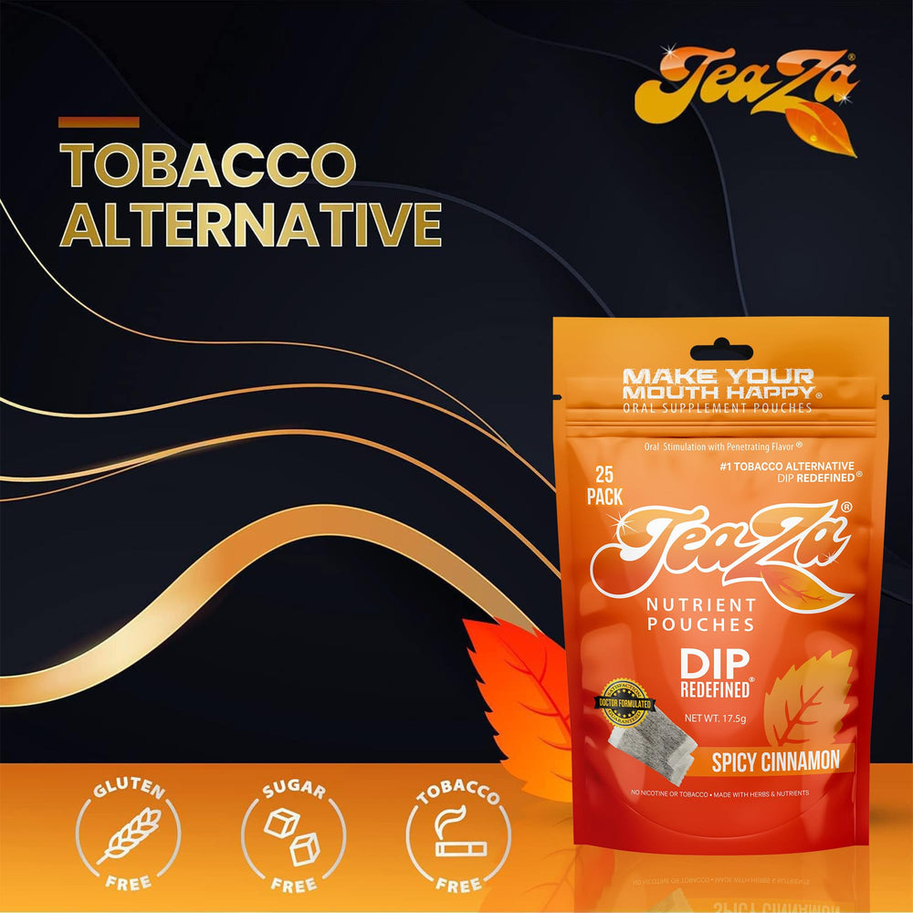 TeaZa outdoor and daily routine use with flavorful, long-lasting pouch
